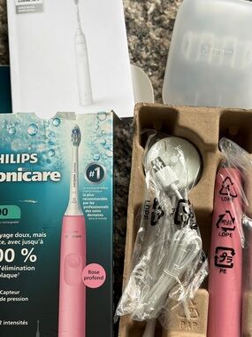 Philips Pink Electric Toothbrush - Rechargeable Home Oral Care